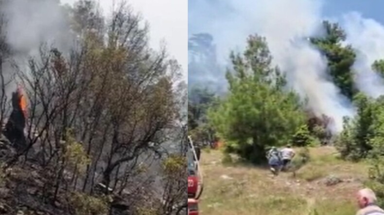 Antalya’da çıkan orman yangınına müdahale ediliyor