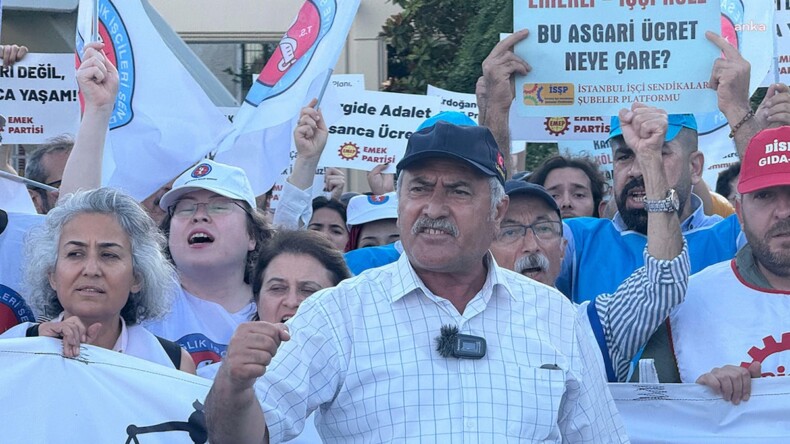 Asgari ücrete zam için eylem yaptılar