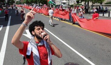 Beyaz Saray önünde ‘kırmızı çizgi’ eylemi