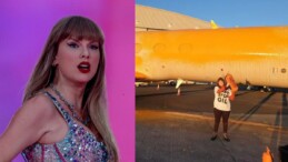 İklim aktivistleri Taylor Swift’i hedef aldı… Uçaklara turuncu boya