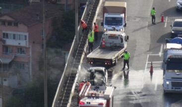 TEM’de kaza: Uzun araç kuyrukları oluştu