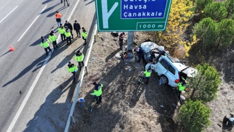 Edirne’de cip şarampole devrildi: 2 ölü, 3 yaralı