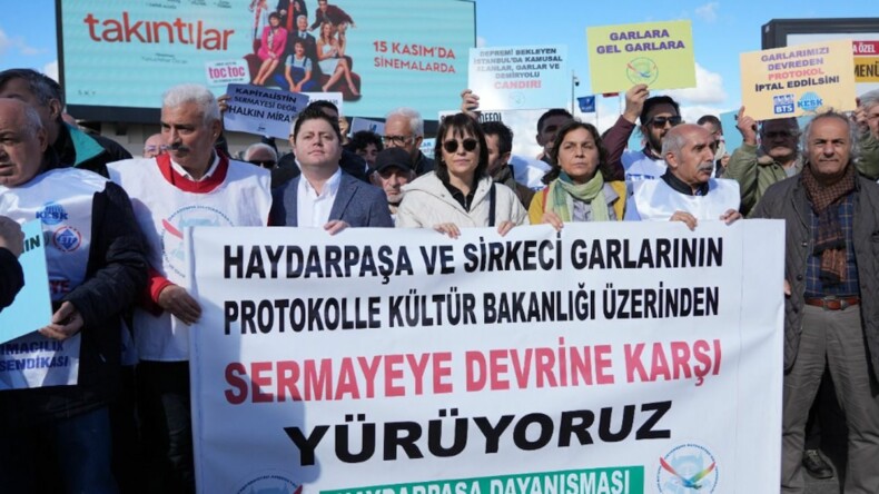 Haydarpaşa ve Sirkeci garları için eylem