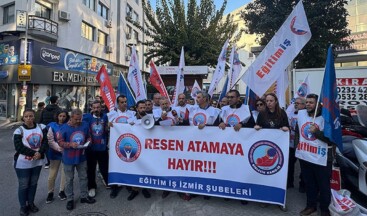 İzmir’de öğretmenlerden MEB’in resen atamalara protesto