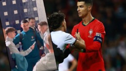 Ronaldo için fotoğraf izdihamı! Futbolcular da sırada